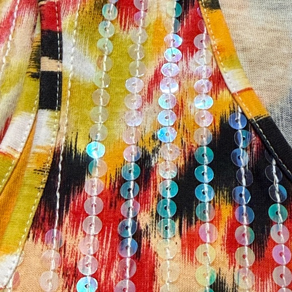 Denim 24/7 Vibrant Yellow and Green Tank Top - Picture 7 of 9